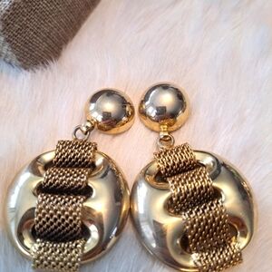 Large drop style clip on earrings
